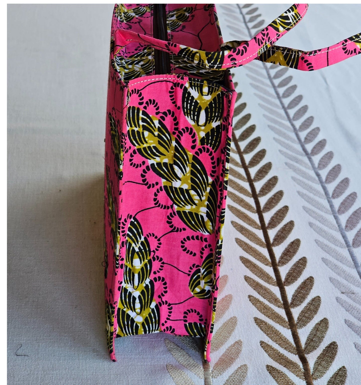 Handmade African Print Bag -  African Print Clutch - Rose Pink Ankara Purse