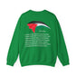 Artistic Palestine-Inspired Crewneck Sweatshirt for Unisex