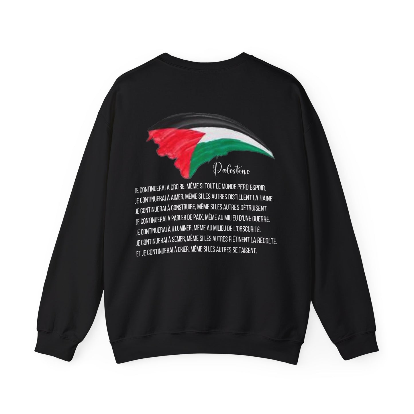 Artistic Palestine-Inspired Crewneck Sweatshirt for Unisex