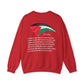 Artistic Palestine-Inspired Crewneck Sweatshirt for Unisex