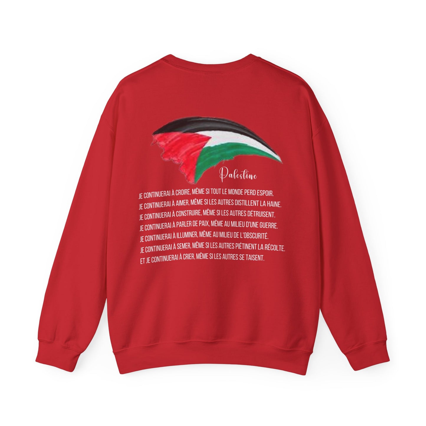 Artistic Palestine-Inspired Crewneck Sweatshirt for Unisex