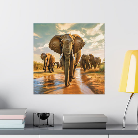 Savannah Elephants Wall Art