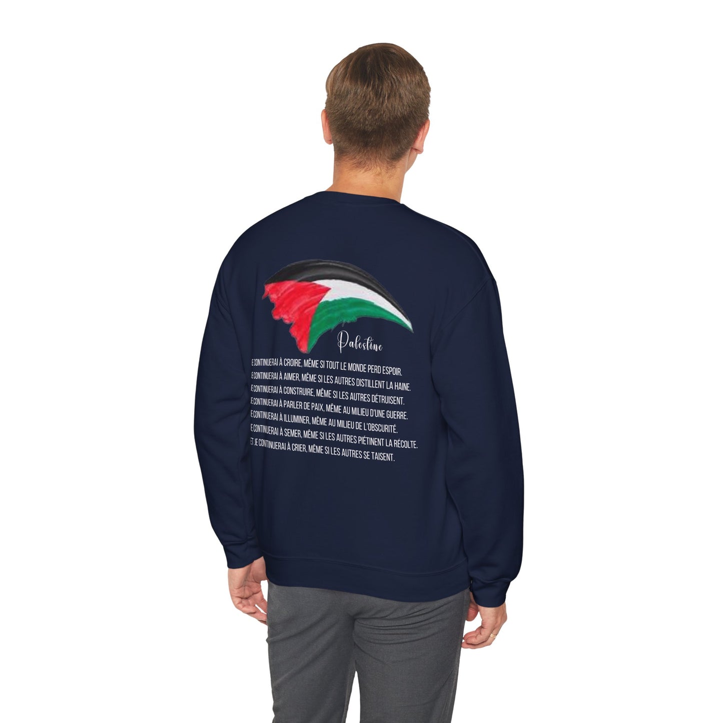 Artistic Palestine-Inspired Crewneck Sweatshirt for Unisex