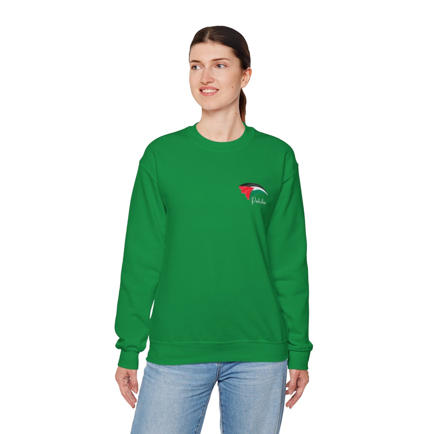 Artistic Palestine-Inspired Crewneck Sweatshirt for Unisex