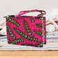 Handmade African Print Bag -  African Print Clutch - Rose Pink Ankara Purse