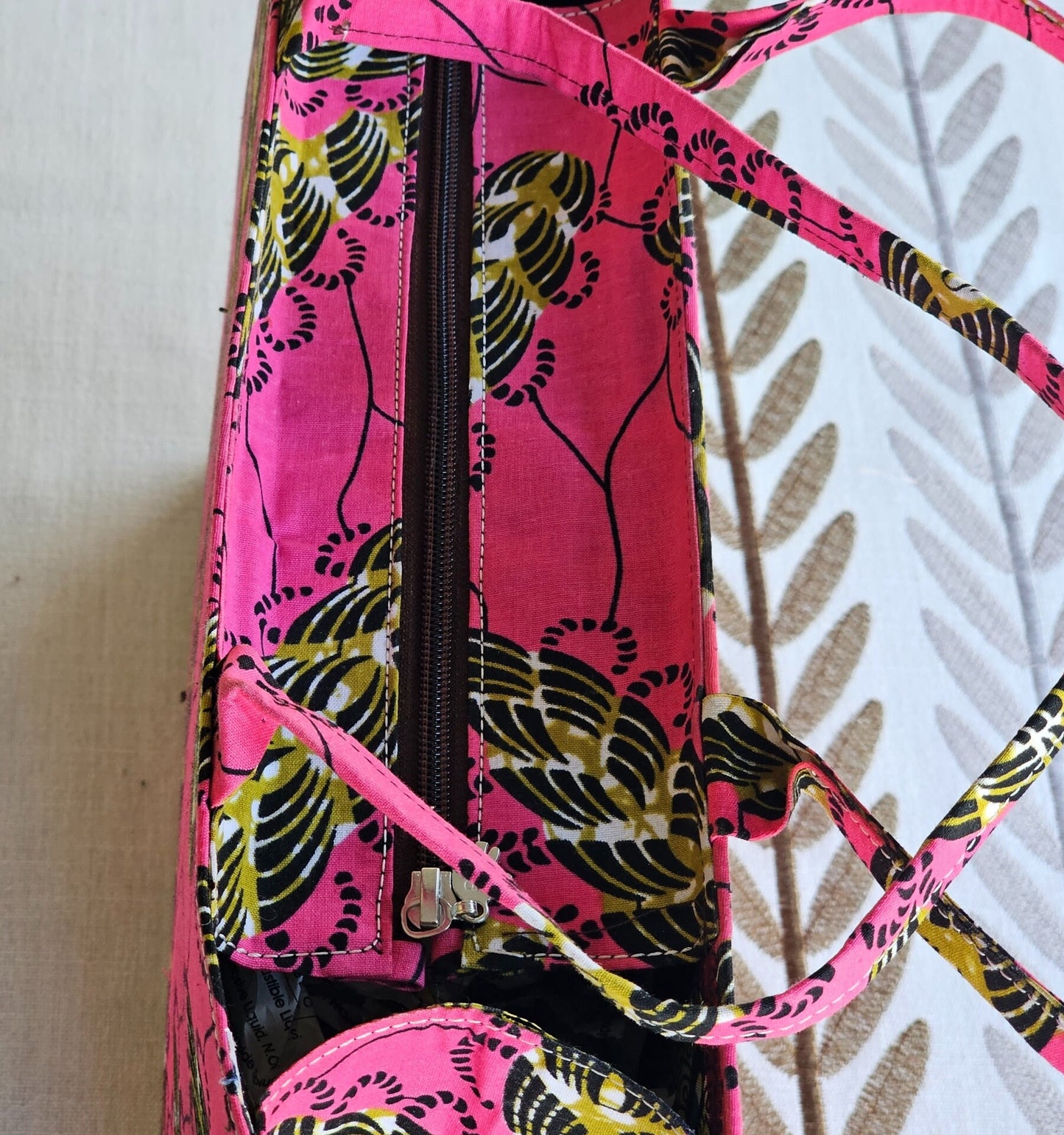Handmade African Print Bag -  African Print Clutch - Rose Pink Ankara Purse